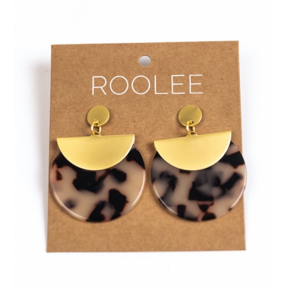 Roolee Gold & Tortoise Earrings